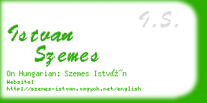 istvan szemes business card